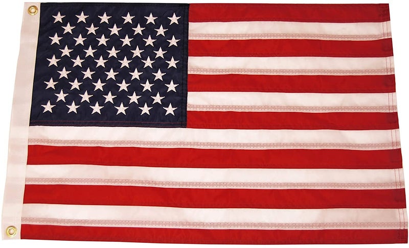 TaylorMade Taylor Made Sewn American Flag for Boats, 24" x 36", Marine-Grade Nylon, Fade Resistant, Brass Grommets, Embroidered Stars and Stripes, Flag only - 2020109197 - Image 1